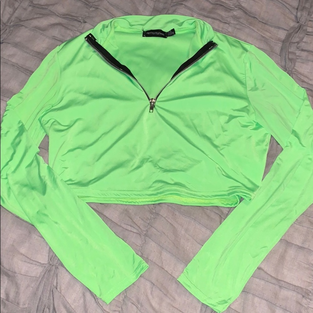 Neon green crop top